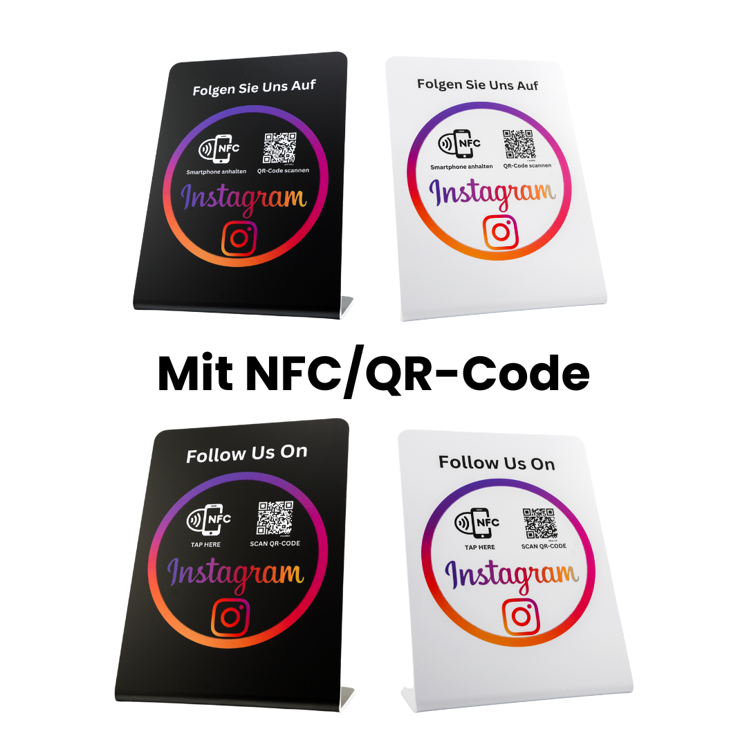 Instagram NFC/QR-Code-Aufsteller