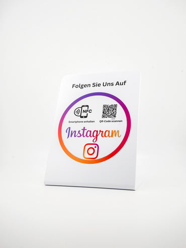 Instagram NFC/QR-Code-Aufsteller