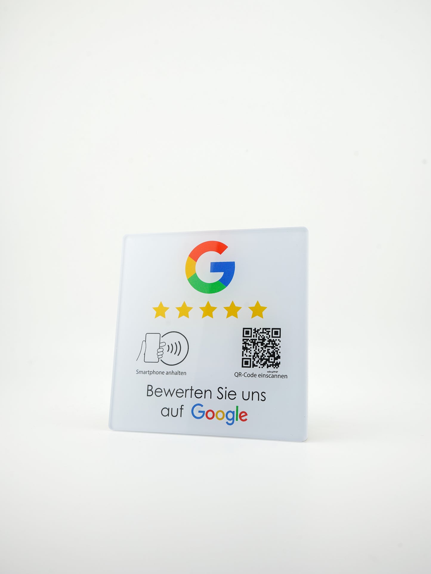 Google NFC/QR-Code Acryl Display