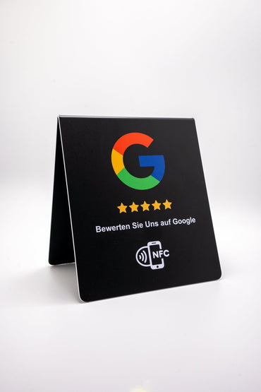 Doppelseitiger NFC - Aufsteller für mehr Google Bewertungen - Custom Ratings