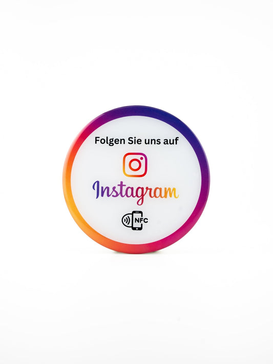 Hochwertiger NFC - Aufkleber für mehr Instagram - Follower - Custom Ratings