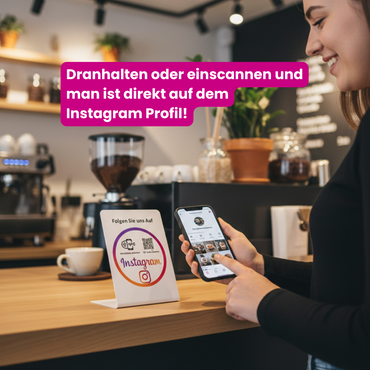 Instagram Follower NFC/QR-Code-Aufsteller