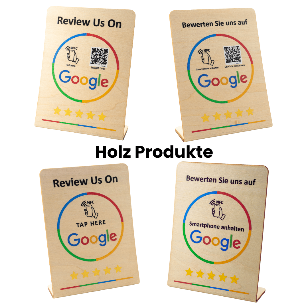 Google Bewertung NFC/QR - Code Aufsteller - Custom Ratings
