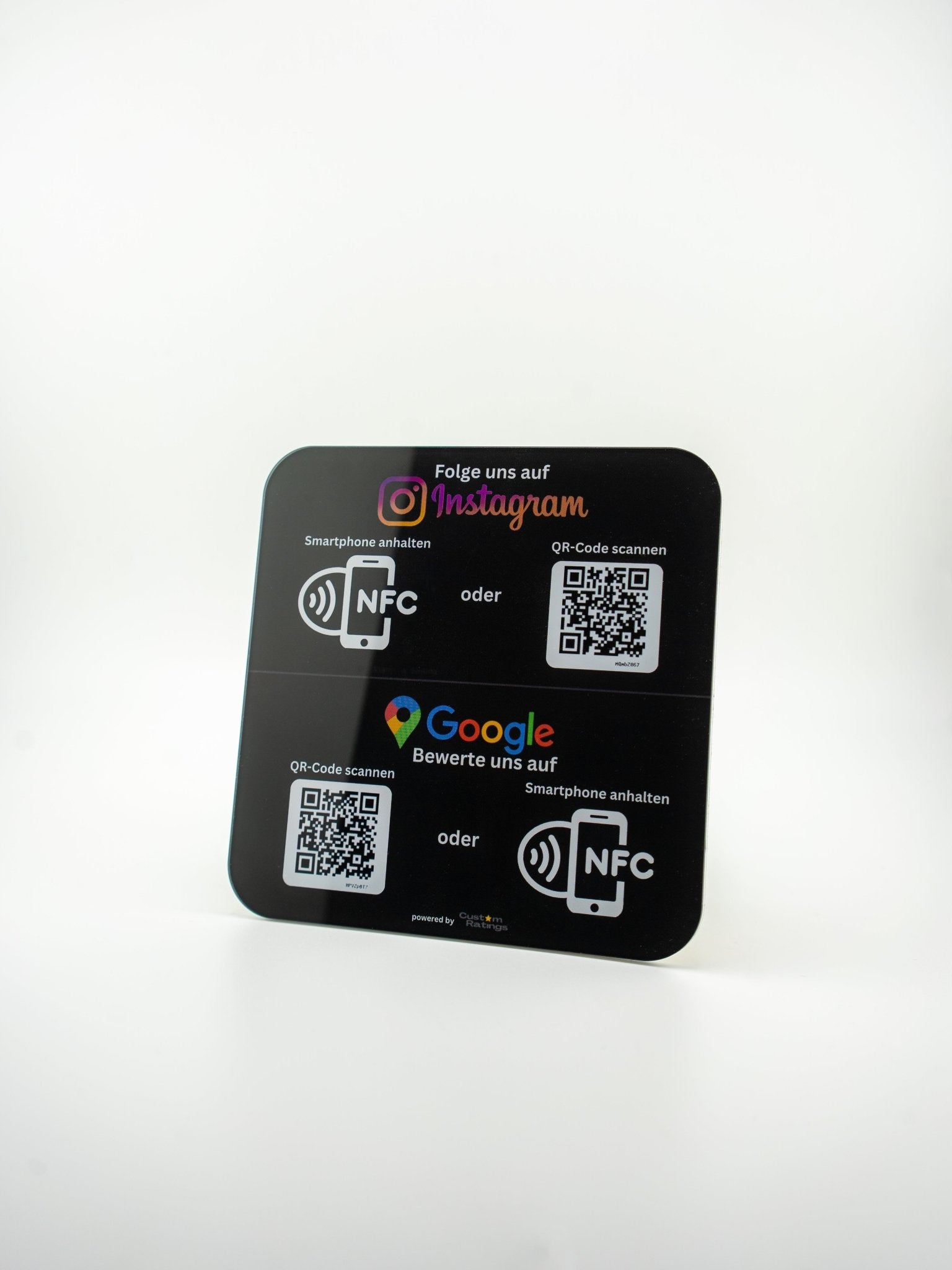 Google Bewertung/Instagram NFC/QR - Code Acryl Display - Custom Ratings