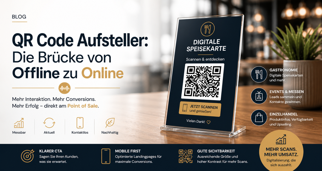 QR Code Aufsteller: Das unverzichtbare Tool für die Brücke von Offline zu Online