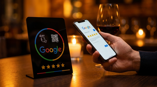 NFC Aufsteller im Restaurant – mehr Google Bewertungen sammeln