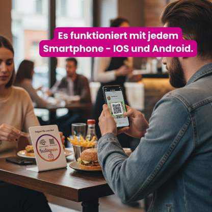 Instagram Follower NFC/QR-Code-Aufsteller