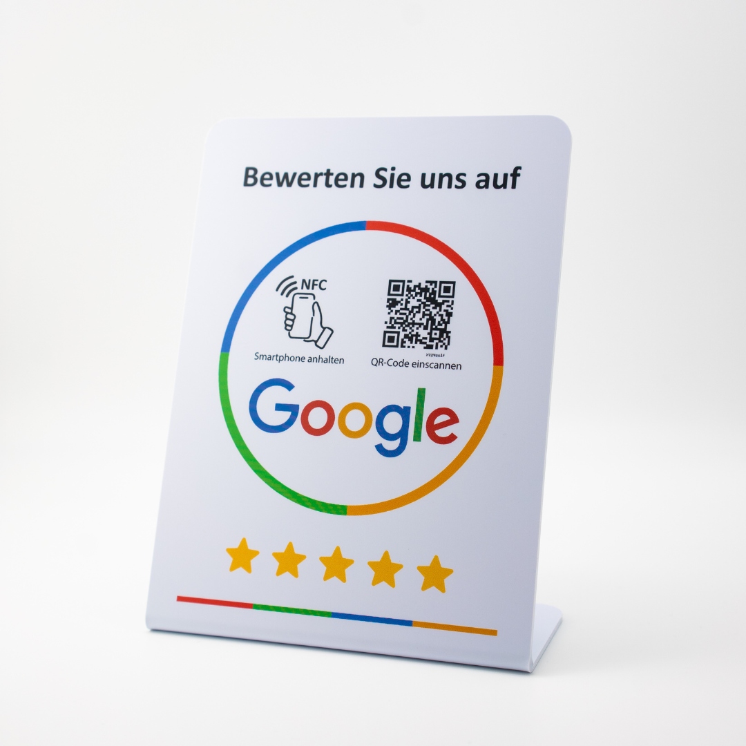 Google Bewertung NFC/QR-Code Aufsteller