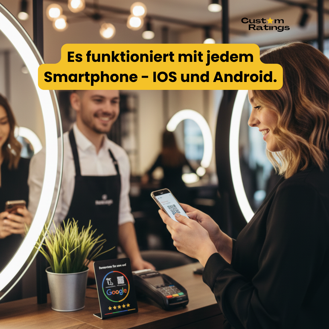 Google Bewertung NFC/QR-Code Aufsteller