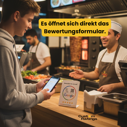 Google Bewertung NFC/QR-Code Aufsteller