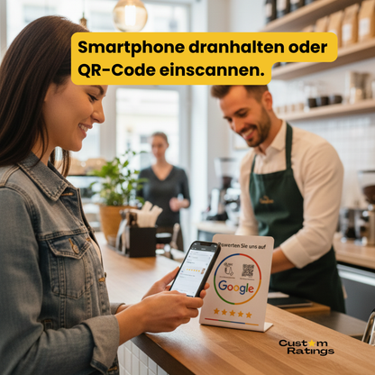 Google Bewertung NFC/QR-Code Aufsteller