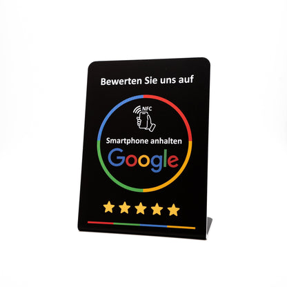 Google Bewertung NFC/QR-Code Aufsteller
