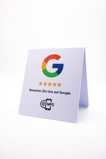 Doppelseitiger NFC - Aufsteller für mehr Google Bewertungen - Custom Ratings