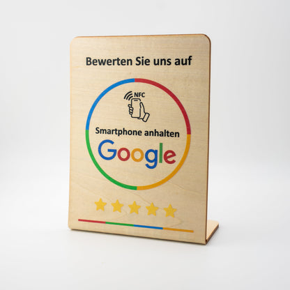 Google Bewertung NFC/QR-Code Aufsteller