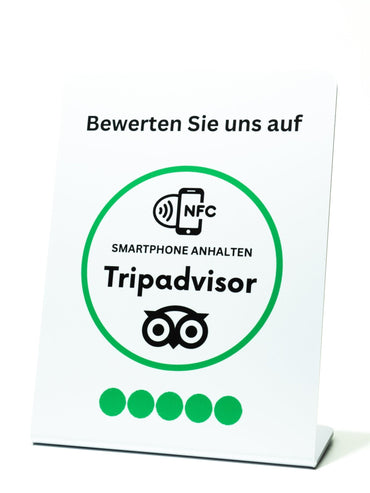 NFC - Aufsteller für mehr Tripadvisor Bewertungen - Custom Ratings