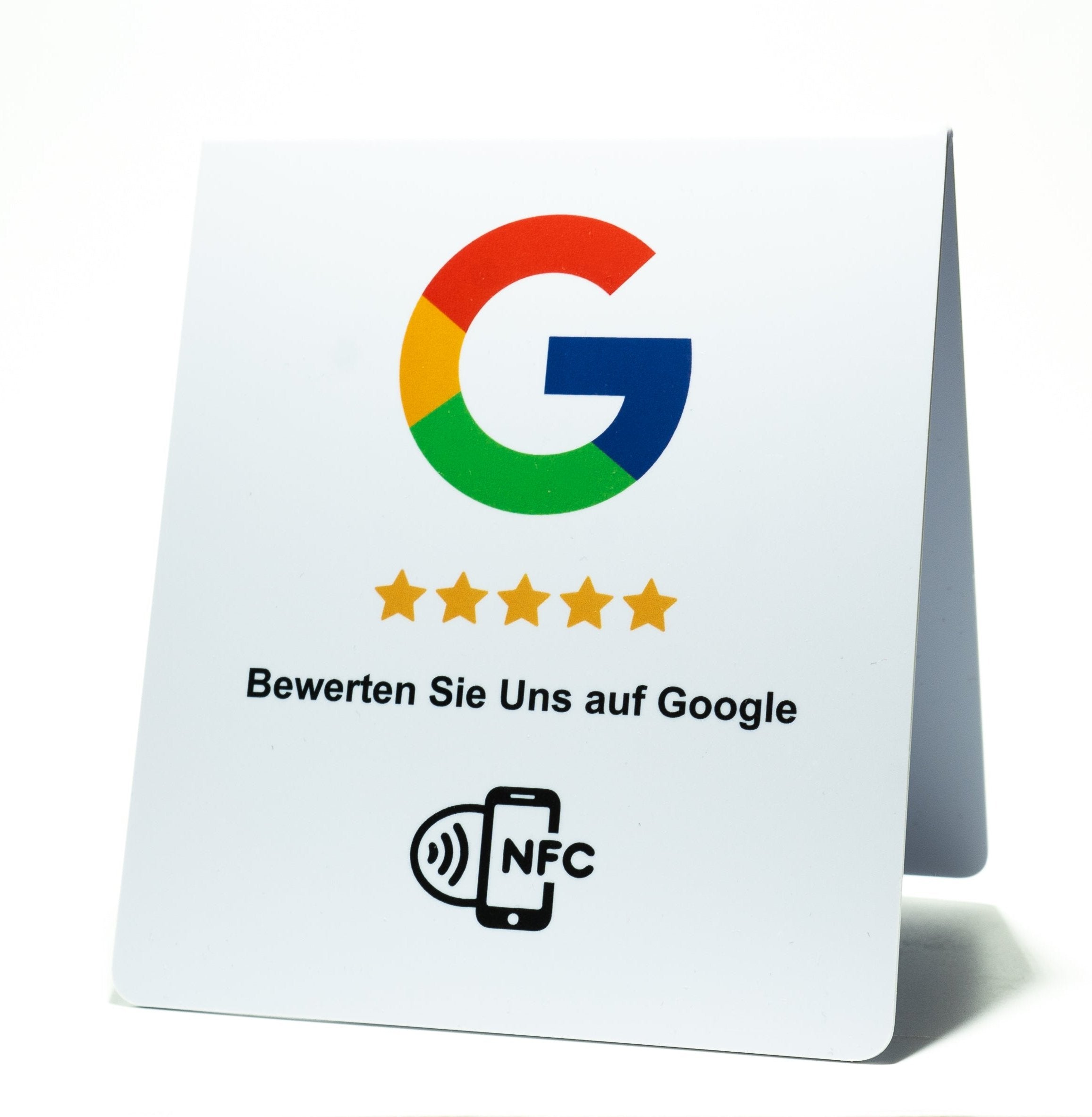 Doppelseitiger NFC-Aufsteller für mehr Google Bewertungen