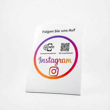 Instagram Follower NFC/QR-Code-Aufsteller