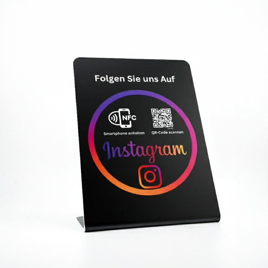 Instagram Follower NFC/QR-Code-Aufsteller