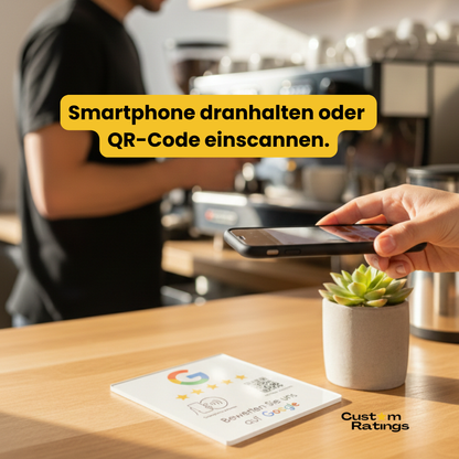 Google NFC/QR-Code Acryl Display
