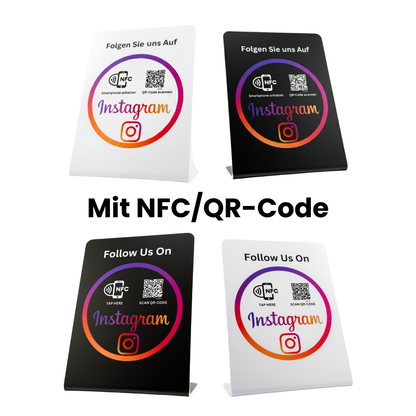 Instagram Follower NFC/QR-Code-Aufsteller