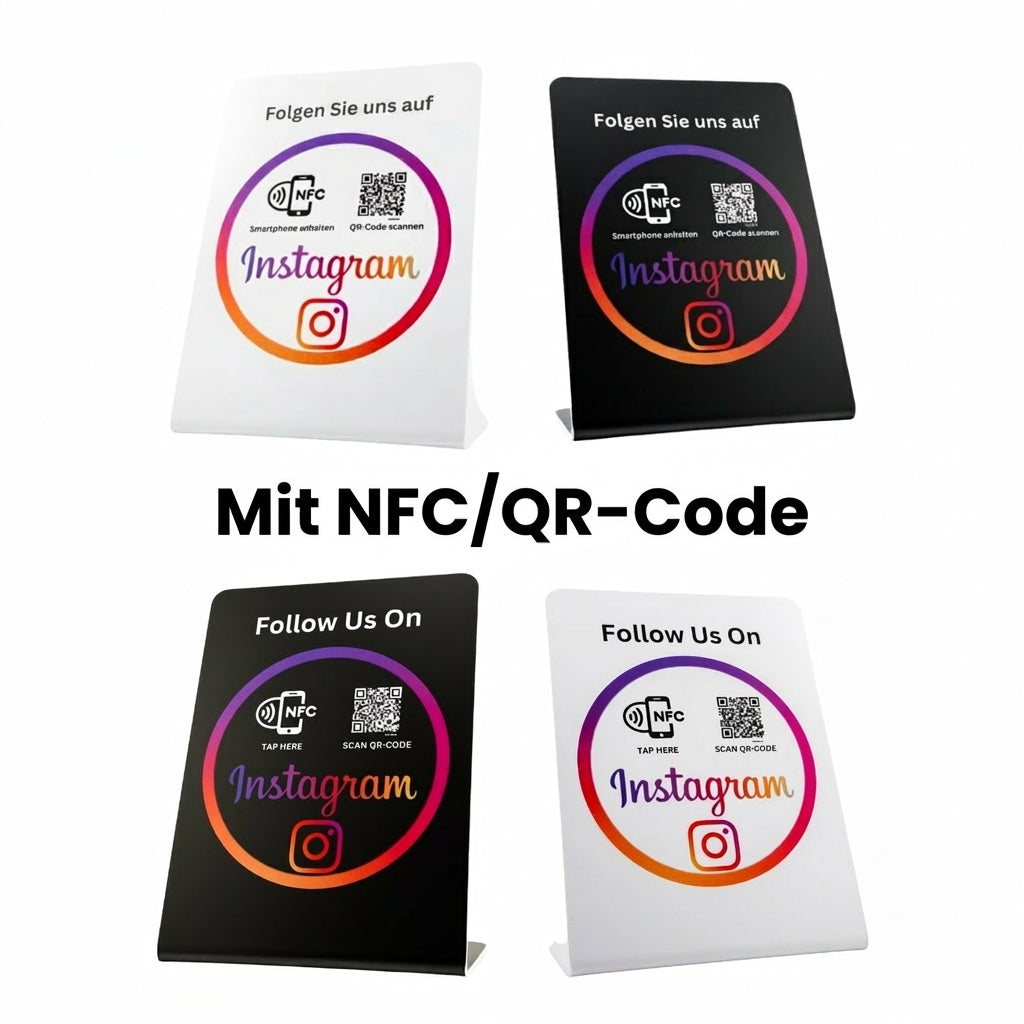 Instagram Follower NFC/QR-Code-Aufsteller