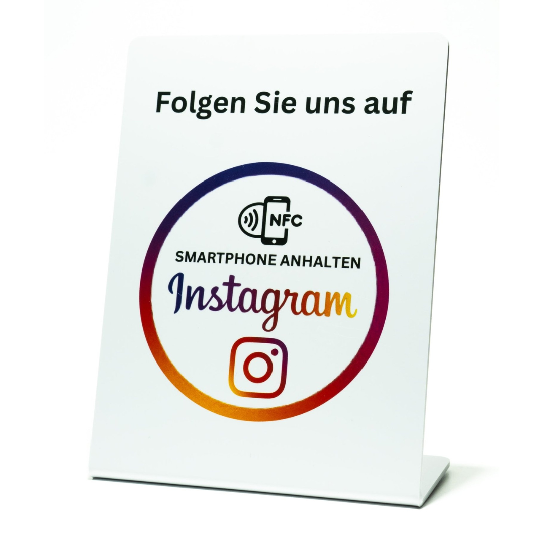 Instagram Follower NFC/QR-Code-Aufsteller