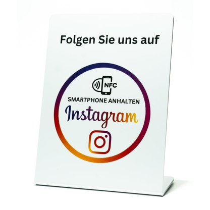 Instagram Follower NFC/QR-Code-Aufsteller