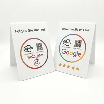 Google Bewertung/Instagram NFC-Aufsteller