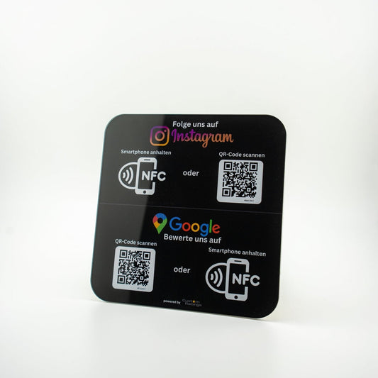 Google Bewertung/Instagram NFC/QR - Code Acryl Display - Custom Ratings
