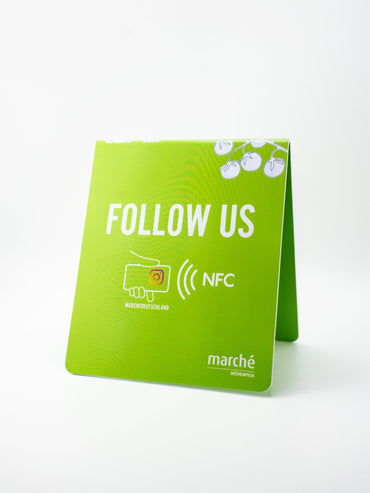 Personalisierter doppelseitiger NFC - Aufsteller - Custom Ratings